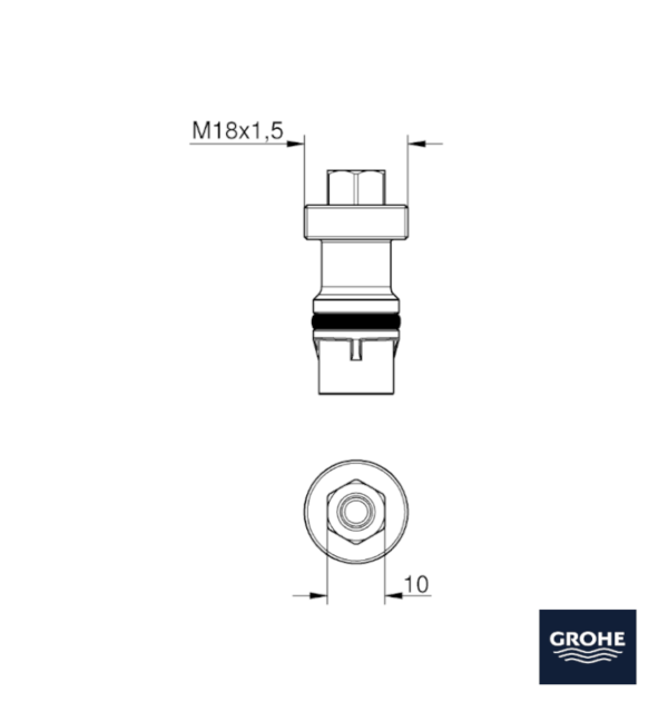 LLAVES DE CIERRE GROHE RAPIDO SMARTBOX MEDIDAS