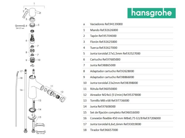 MONOMANDO BIDE TALIS S HANSGROHE