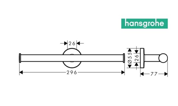 PORTARROLLOS DOBLE SIN TAPA LOGIS UNIVERSAL HANSGROHE